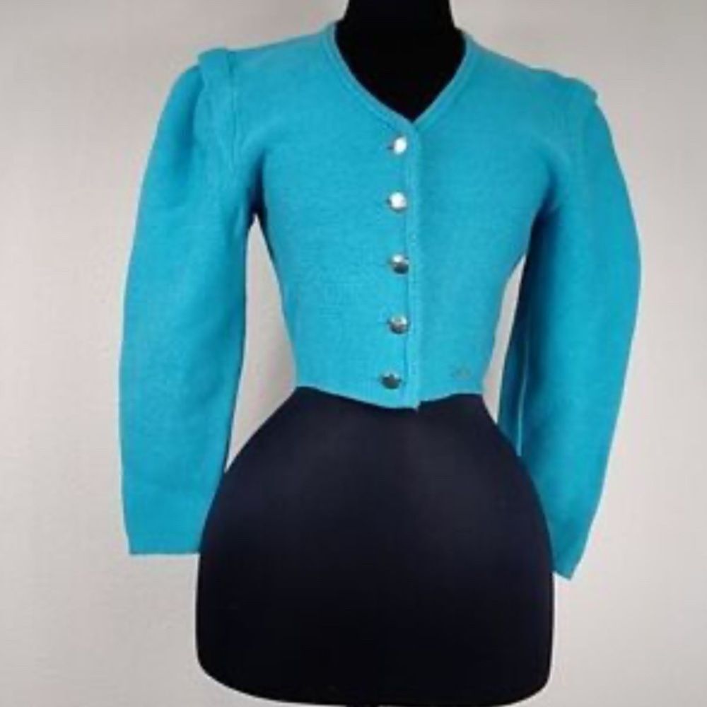 Vintage Geiger of Australia Women Blue Sweater Size 34